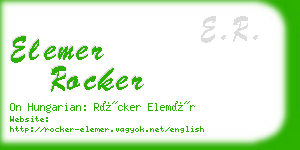elemer rocker business card